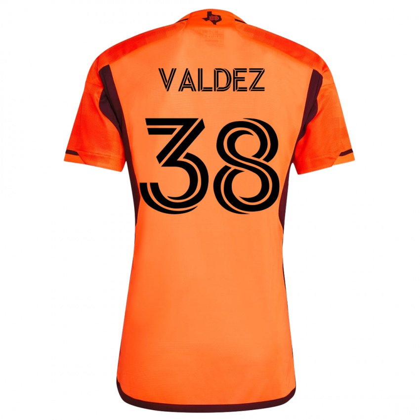 Børn Xavier Valdez #38 Appelsin Hjemmebane Spillertrøjer 2023/24 Trøje T-Shirt