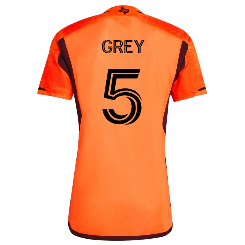 Børn Omar Grey #5 Appelsin Hjemmebane Spillertrøjer 2023/24 Trøje T-Shirt