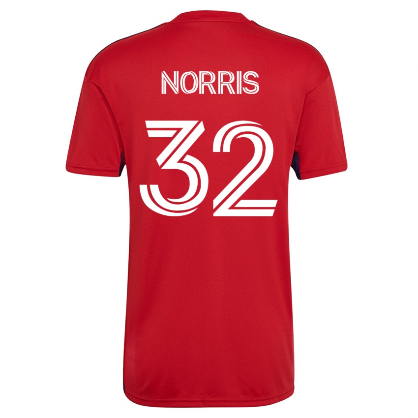 Børn Nolan Norris #32 Rød Hjemmebane Spillertrøjer 2023/24 Trøje T-Shirt