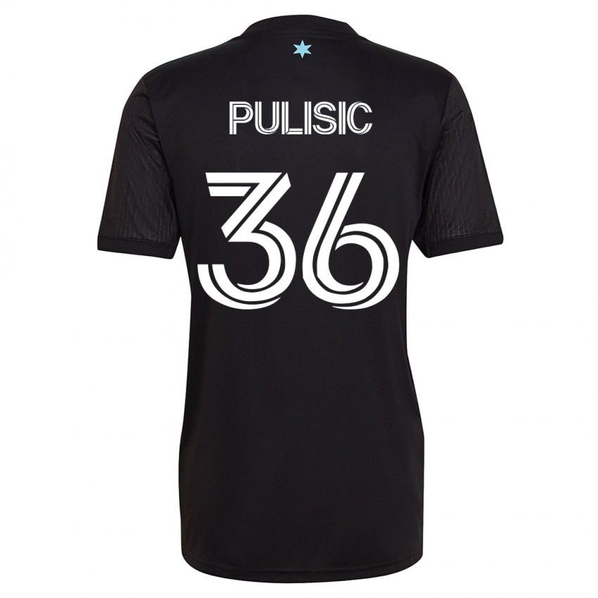 Børn Will Pulisic #36 Sort Hjemmebane Spillertrøjer 2023/24 Trøje T-Shirt