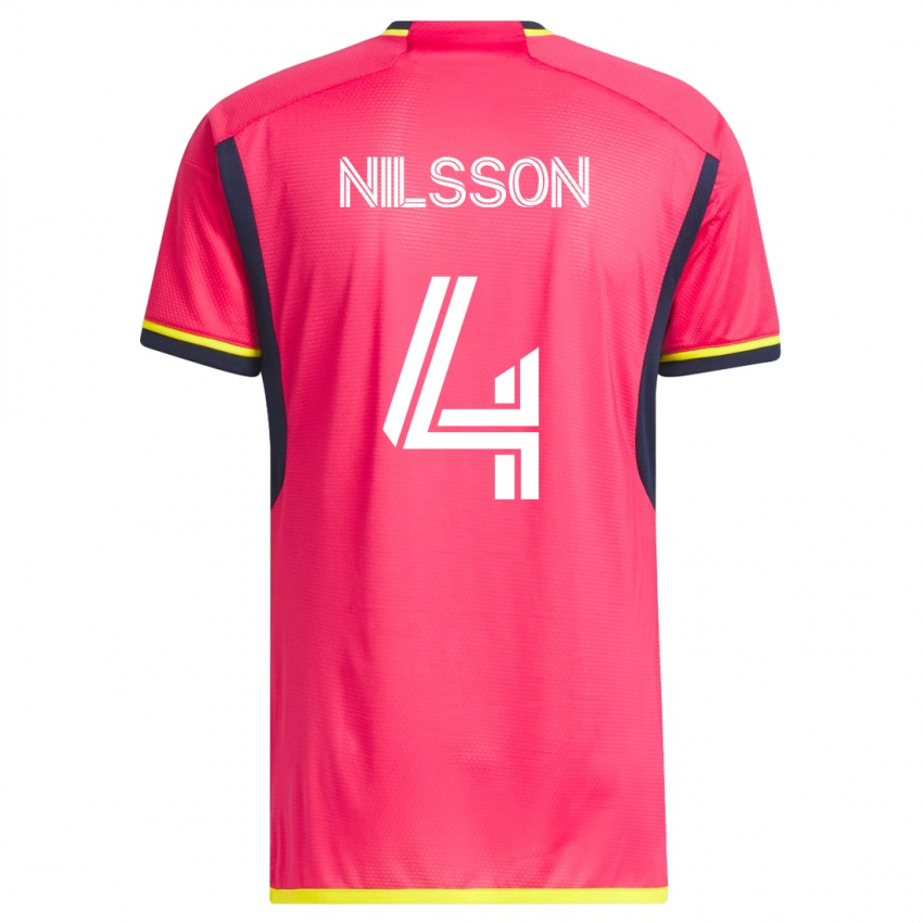 Børn Joakim Nilsson #4 Lyserød Hjemmebane Spillertrøjer 2023/24 Trøje T-Shirt