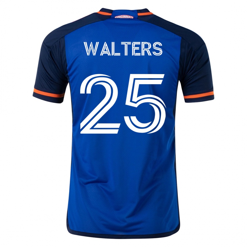 Børn Paul Walters #25 Blå Hjemmebane Spillertrøjer 2023/24 Trøje T-Shirt