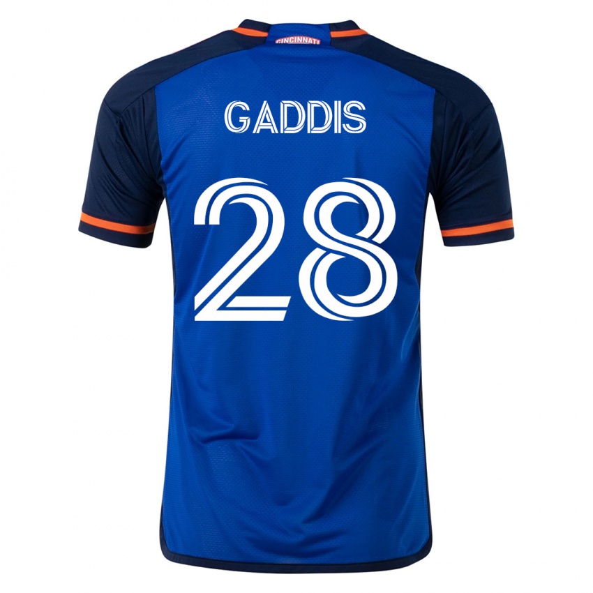 Børn Raymon Gaddis #28 Blå Hjemmebane Spillertrøjer 2023/24 Trøje T-Shirt