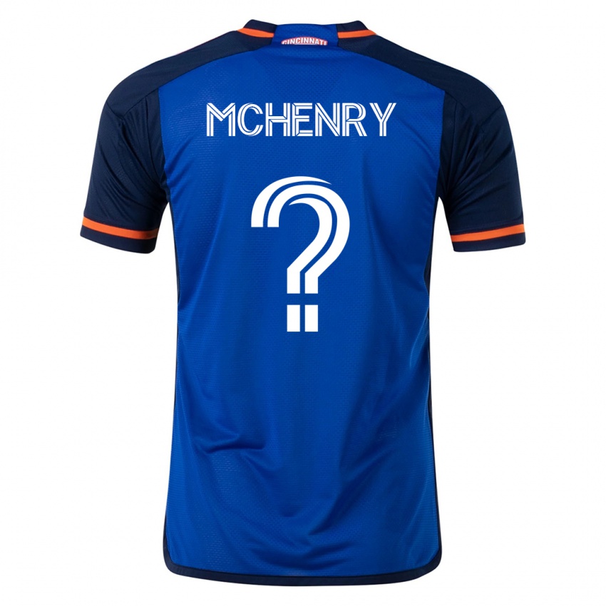 Børn Nicholas Mchenry #0 Blå Hjemmebane Spillertrøjer 2023/24 Trøje T-Shirt