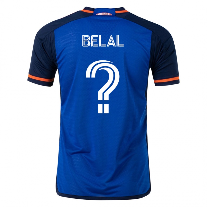 Børn Ryan Belal #0 Blå Hjemmebane Spillertrøjer 2023/24 Trøje T-Shirt