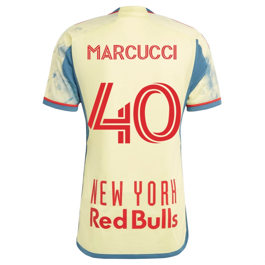 Børn Aj Marcucci #40 Gul Hjemmebane Spillertrøjer 2023/24 Trøje T-Shirt