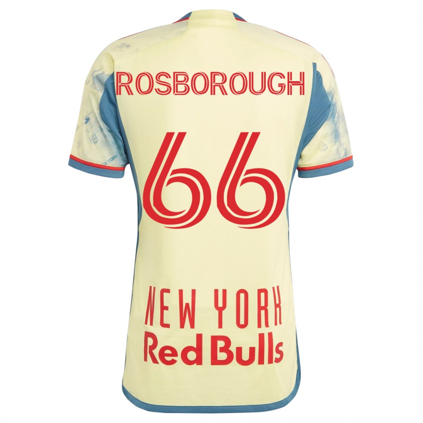 Børn Tanner Rosborough #66 Gul Hjemmebane Spillertrøjer 2023/24 Trøje T-Shirt