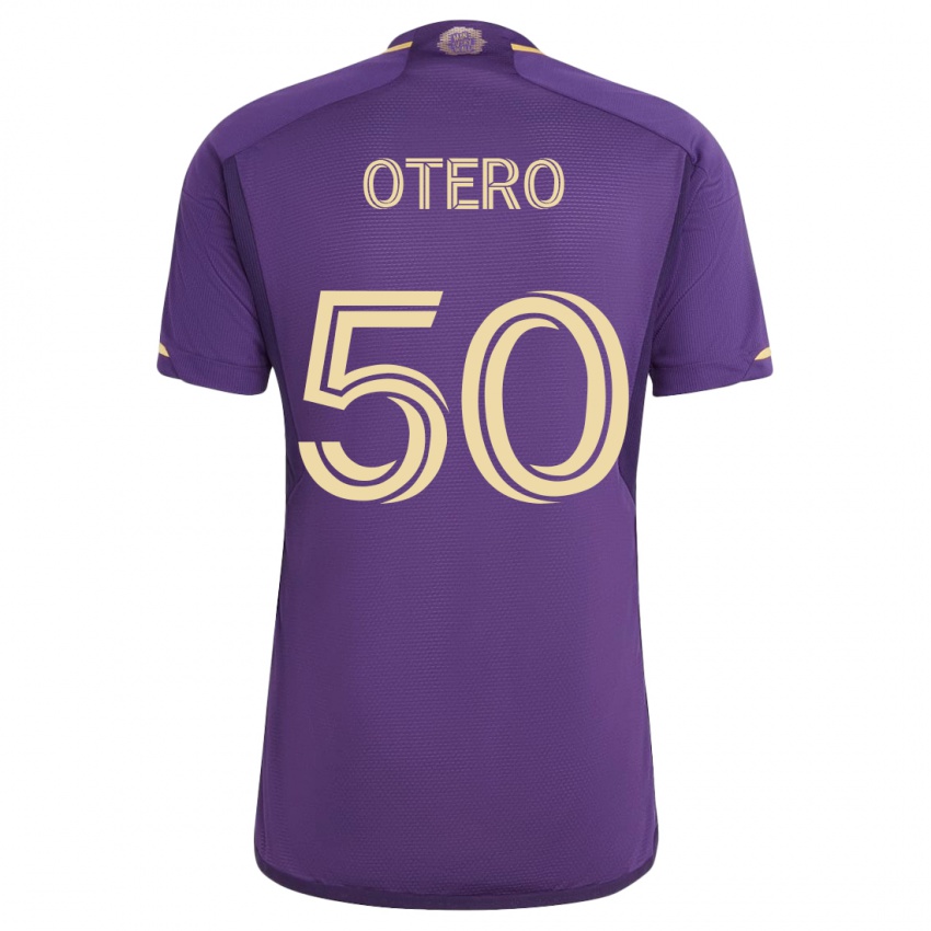 Børn Javier Otero #50 Viol Hjemmebane Spillertrøjer 2023/24 Trøje T-Shirt