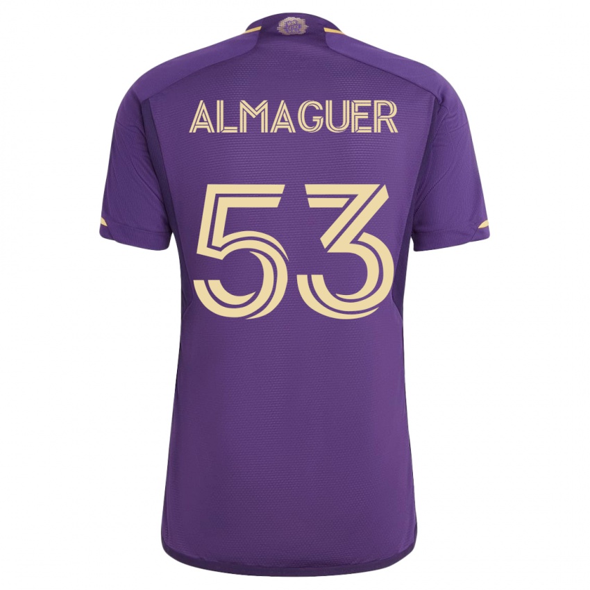 Børn Jorge Almaguer #53 Viol Hjemmebane Spillertrøjer 2023/24 Trøje T-Shirt