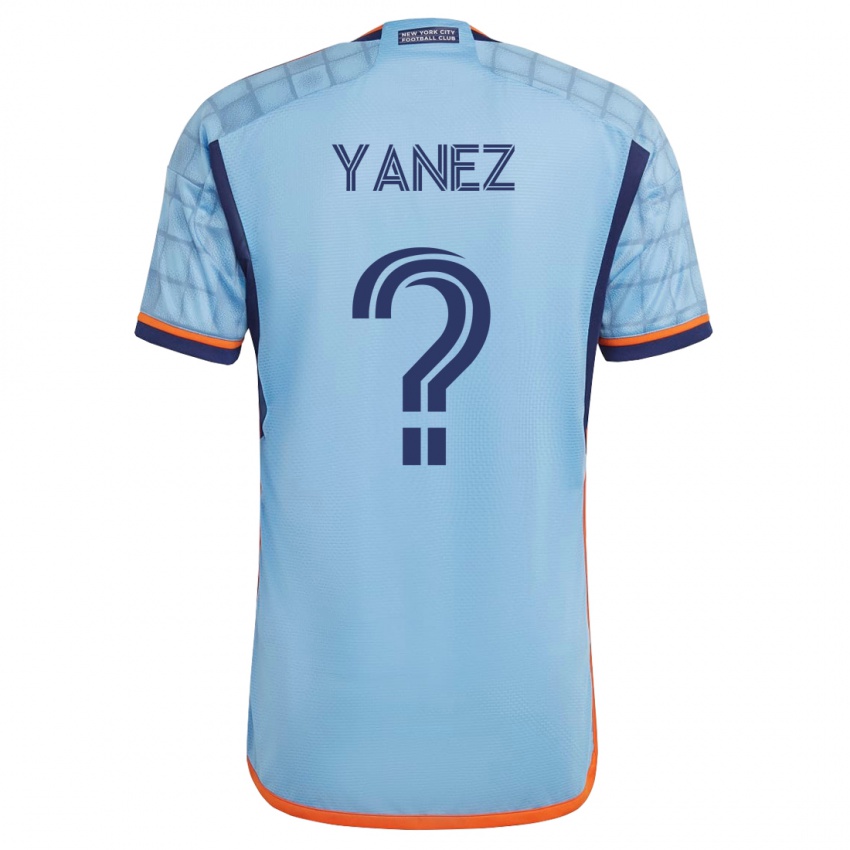 Børn Zidane Yañez #0 Blå Hjemmebane Spillertrøjer 2023/24 Trøje T-Shirt