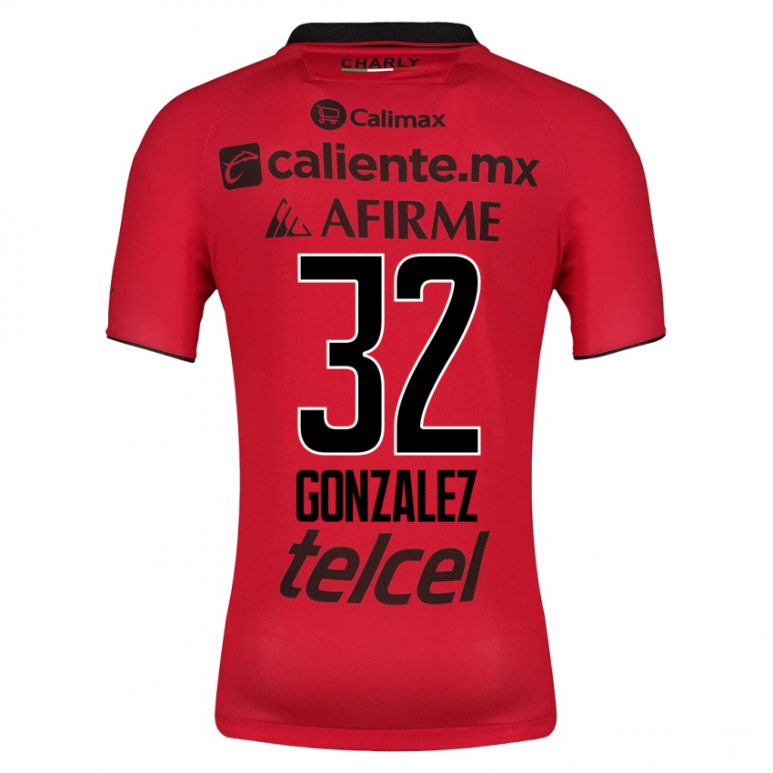 Børn Carlos Gonzalez #32 Rød Hjemmebane Spillertrøjer 2023/24 Trøje T-Shirt
