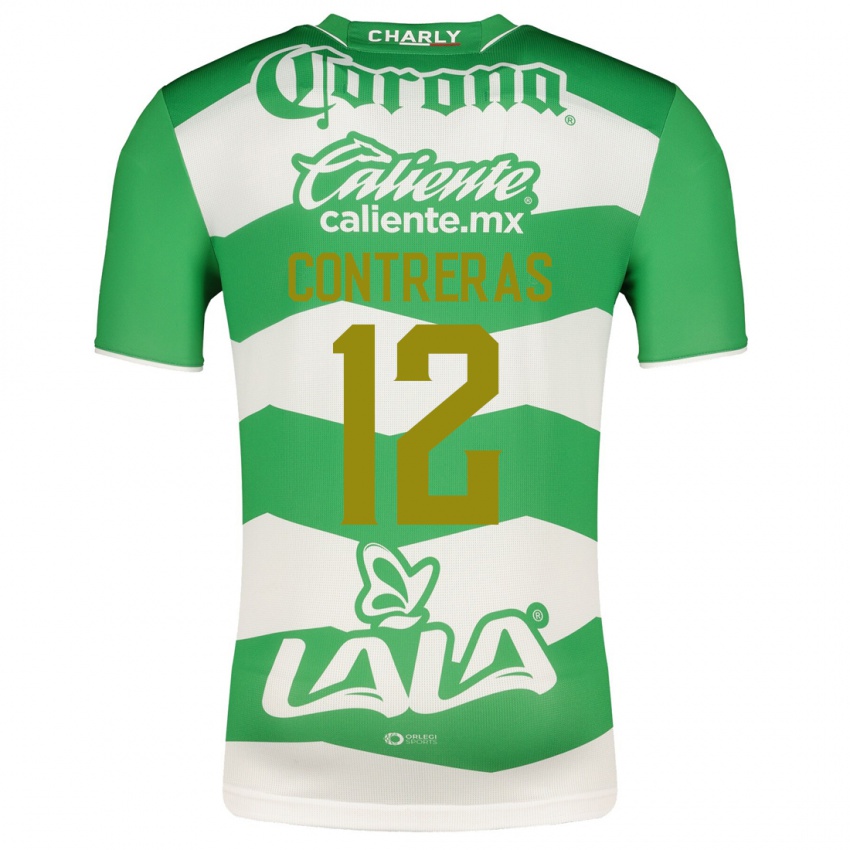 Børn Karol Contreras #12 Grøn Hjemmebane Spillertrøjer 2023/24 Trøje T-Shirt