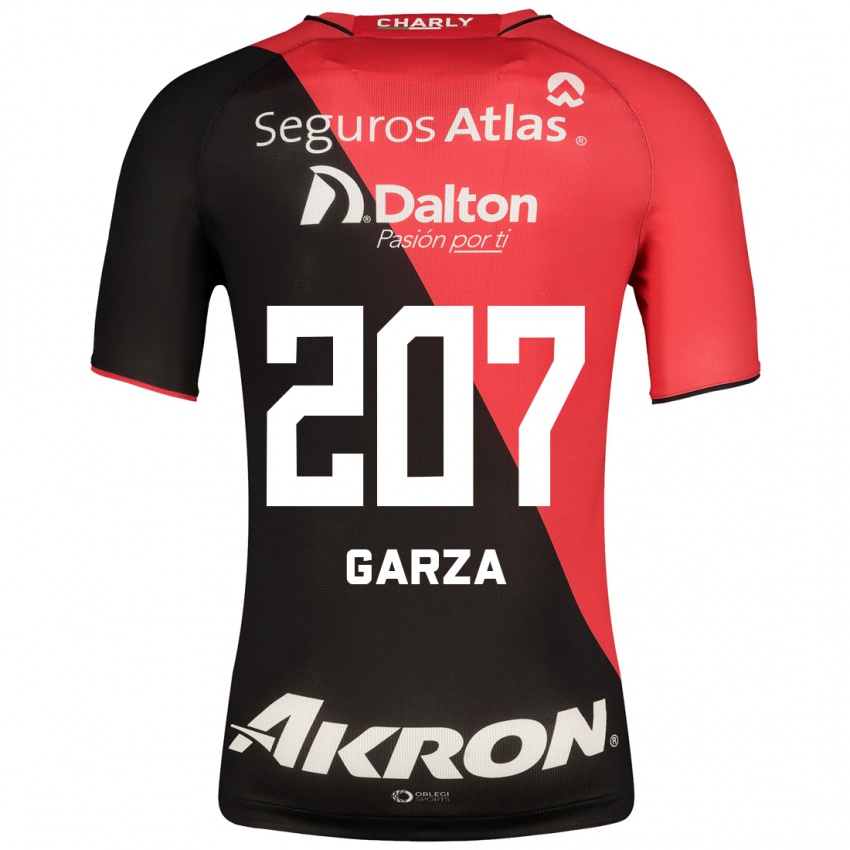 Børn Rodolfo Garza #207 Sort Hjemmebane Spillertrøjer 2023/24 Trøje T-Shirt