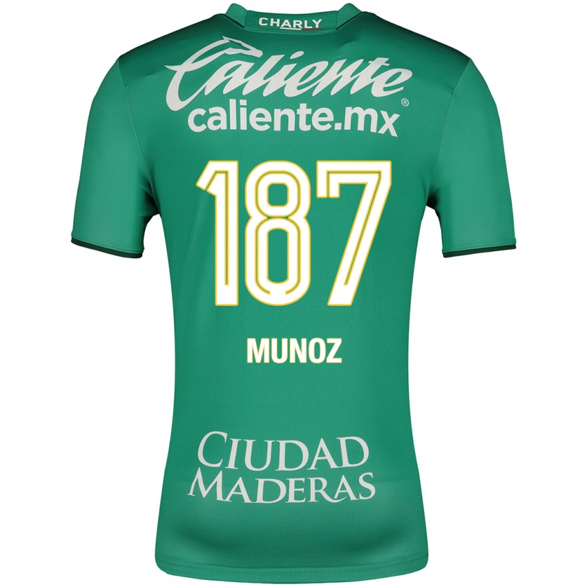 Børn Diego Muñoz #187 Grøn Hjemmebane Spillertrøjer 2023/24 Trøje T-Shirt