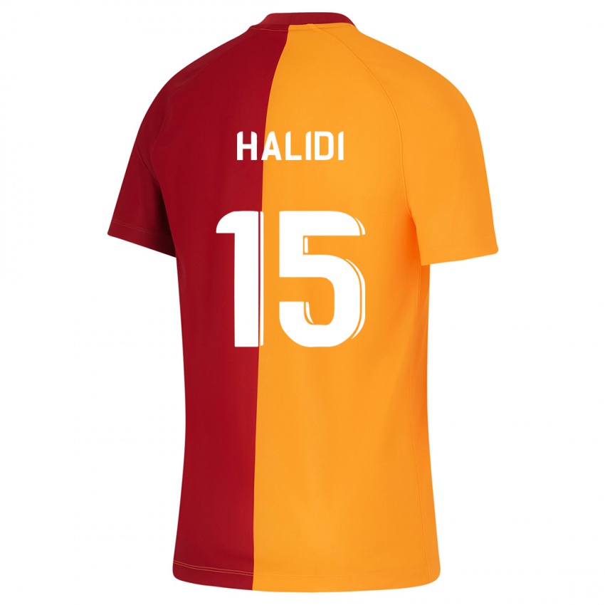 Børn Isa Halidi #15 Appelsin Hjemmebane Spillertrøjer 2023/24 Trøje T-Shirt