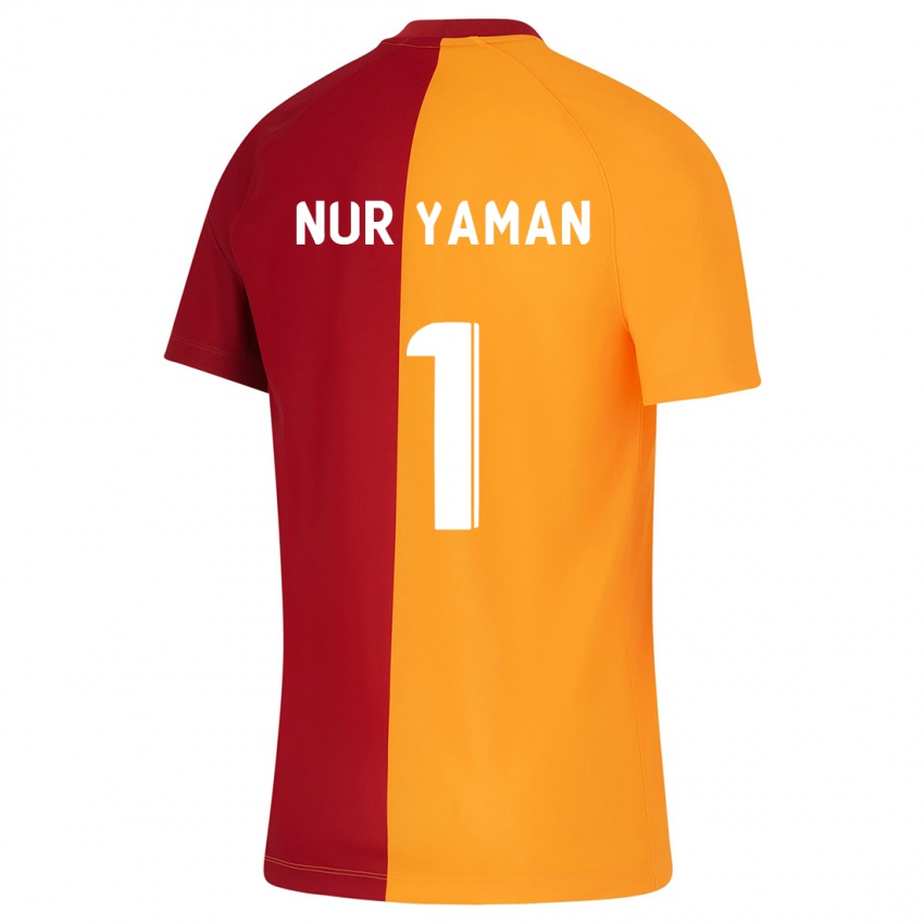 Børn Gamze Nur Yaman #1 Appelsin Hjemmebane Spillertrøjer 2023/24 Trøje T-Shirt