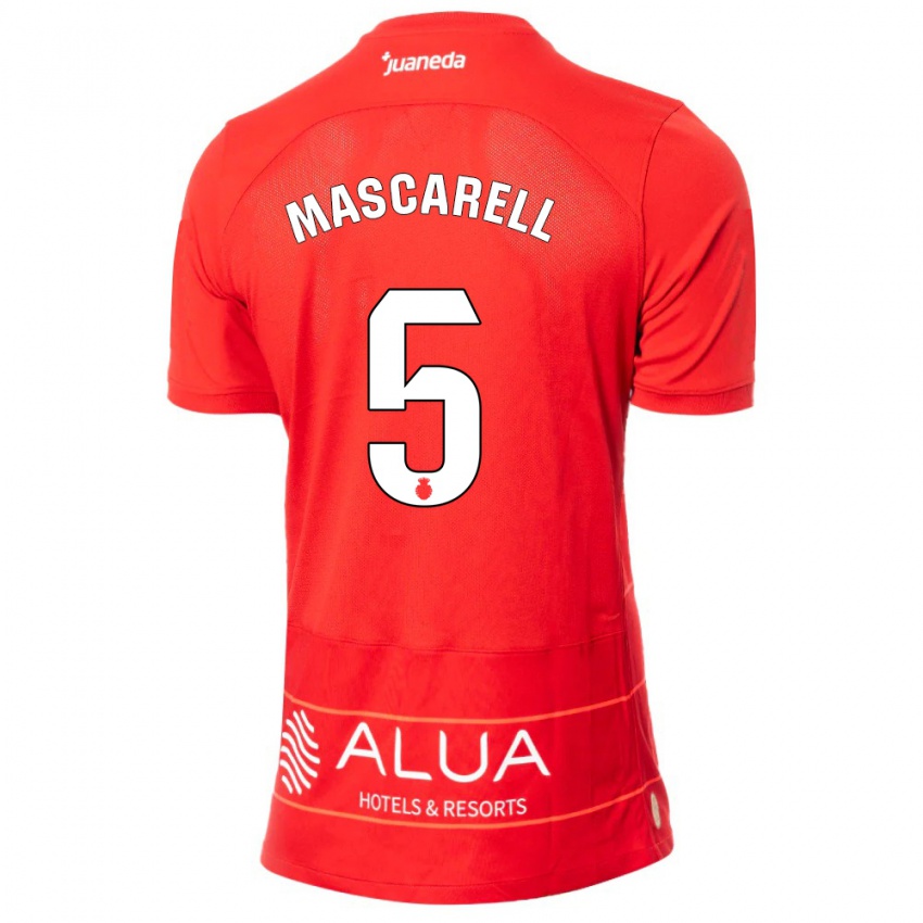 Børn Omar Mascarell #5 Rød Hjemmebane Spillertrøjer 2023/24 Trøje T-Shirt