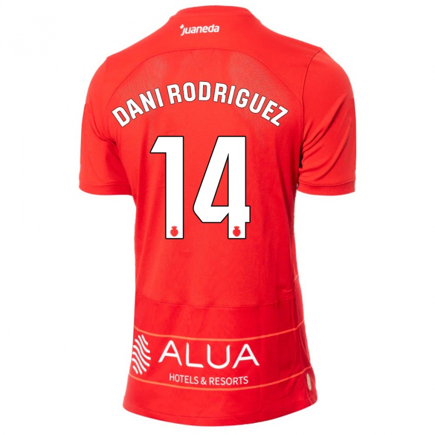 Børn Dani Rodríguez #14 Rød Hjemmebane Spillertrøjer 2023/24 Trøje T-Shirt