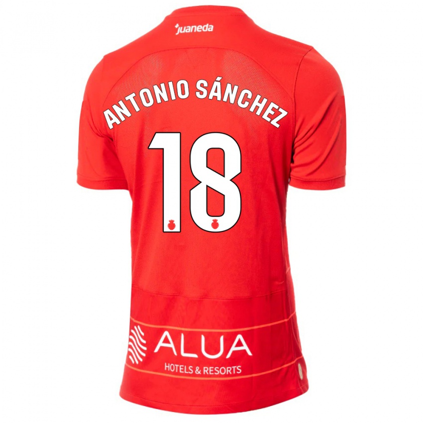 Børn Antonio Sánchez #18 Rød Hjemmebane Spillertrøjer 2023/24 Trøje T-Shirt