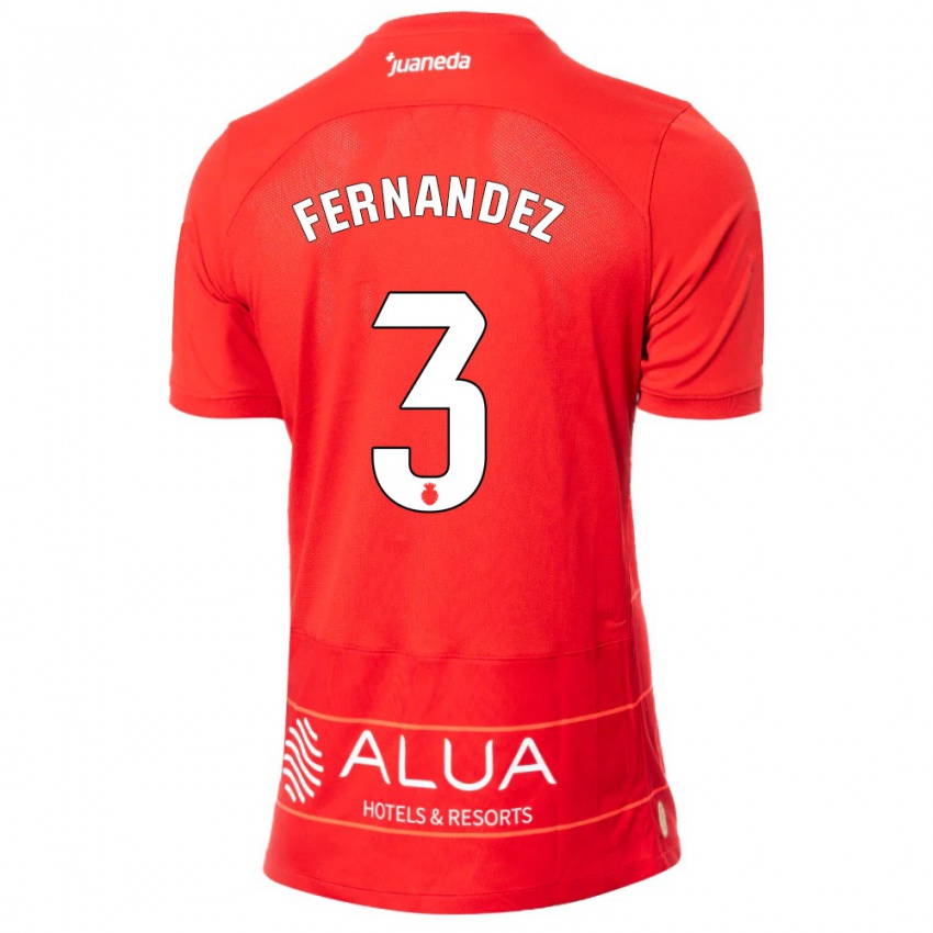 Børn Marcos Fernández #3 Rød Hjemmebane Spillertrøjer 2023/24 Trøje T-Shirt