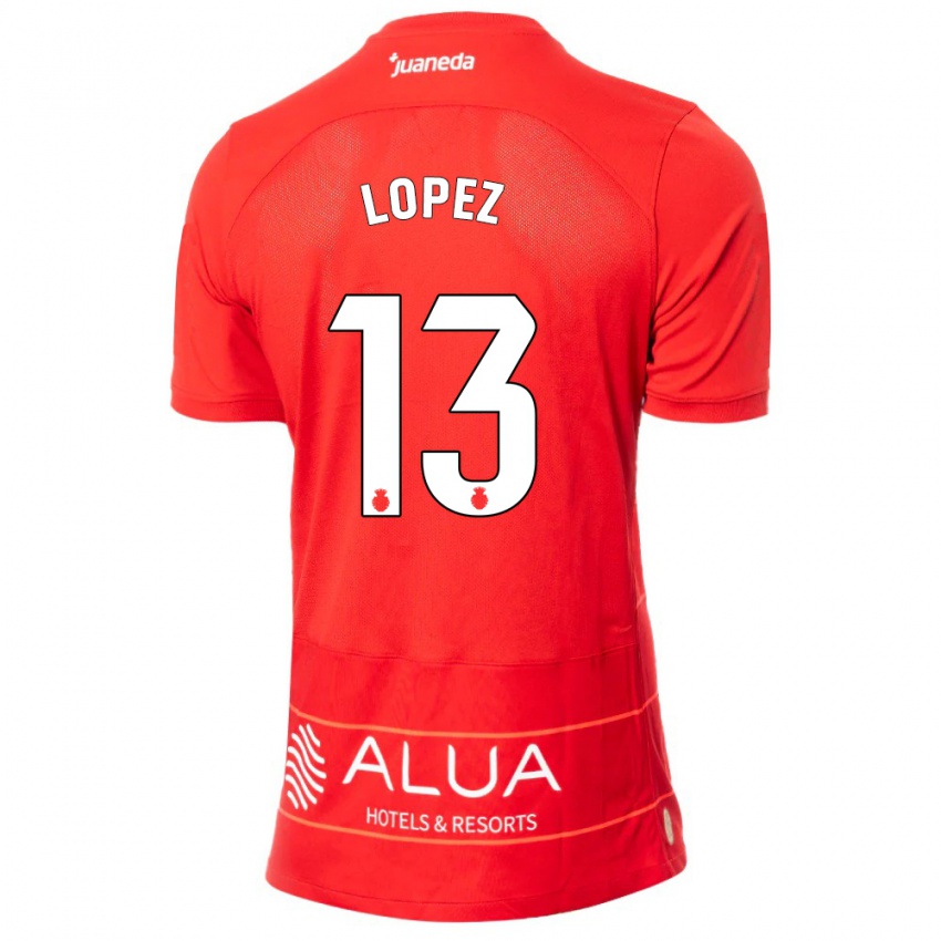 Børn Iván López #13 Rød Hjemmebane Spillertrøjer 2023/24 Trøje T-Shirt