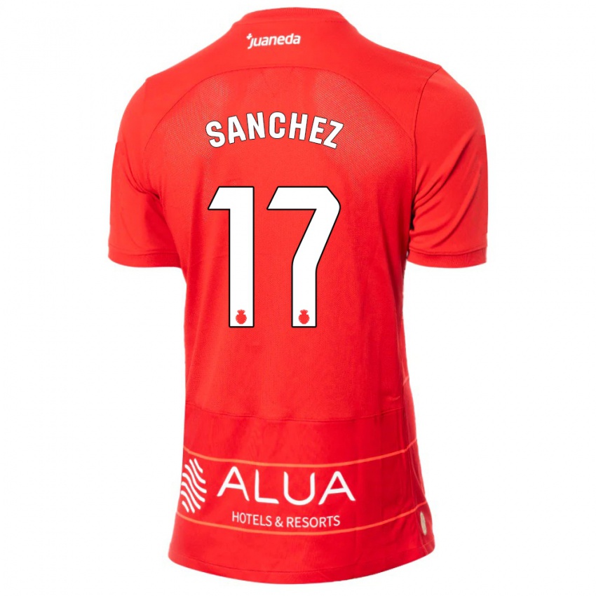 Børn Avelino Sánchez #17 Rød Hjemmebane Spillertrøjer 2023/24 Trøje T-Shirt