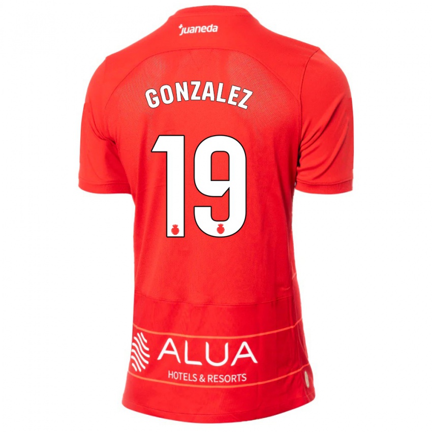 Børn Adrià González #19 Rød Hjemmebane Spillertrøjer 2023/24 Trøje T-Shirt