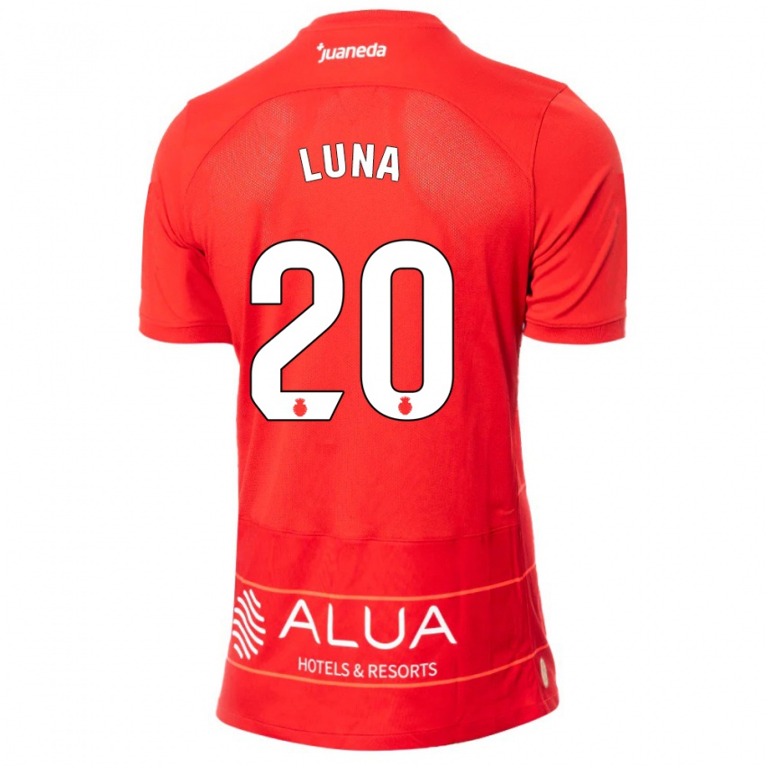 Børn Daniel Luna #20 Rød Hjemmebane Spillertrøjer 2023/24 Trøje T-Shirt