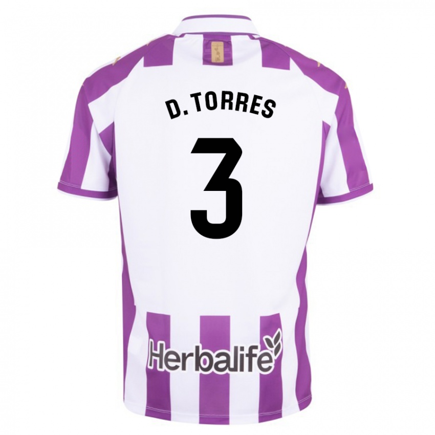 Børn David Torres #3 Lilla Hjemmebane Spillertrøjer 2023/24 Trøje T-Shirt