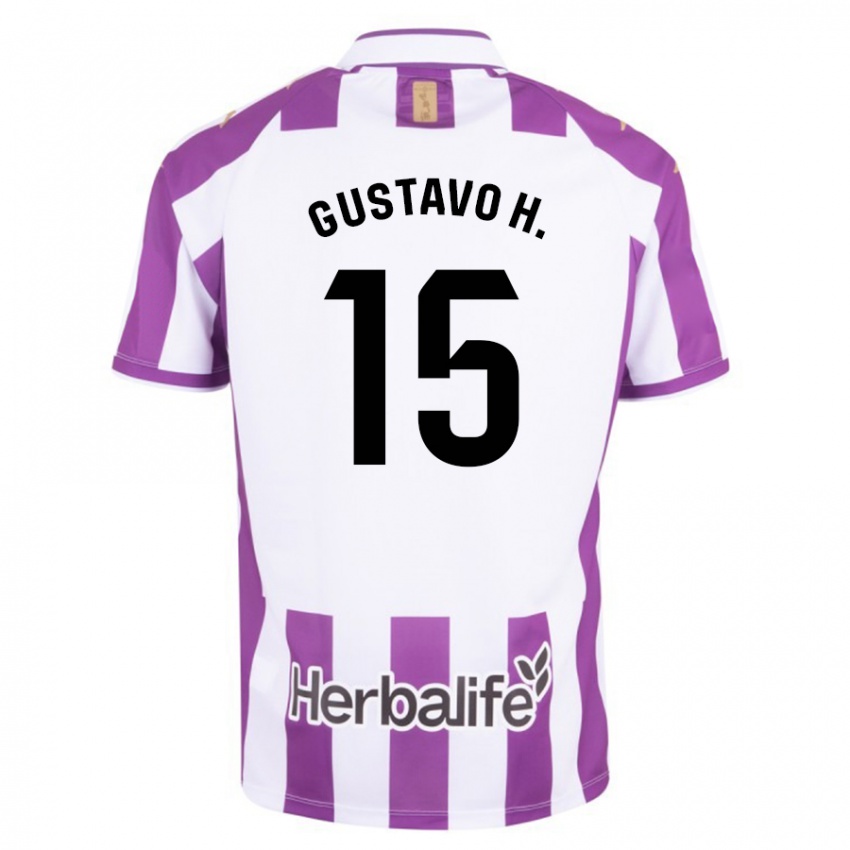 Børn Gustavo Henrique #15 Lilla Hjemmebane Spillertrøjer 2023/24 Trøje T-Shirt