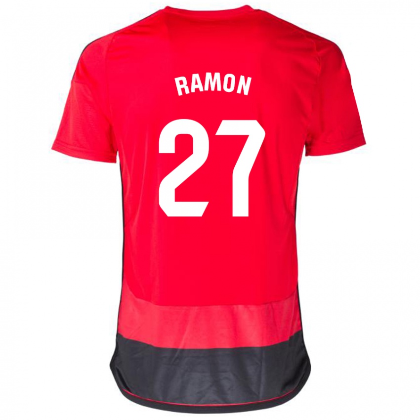 Børn Pablo Ramón #27 Rød Sort Hjemmebane Spillertrøjer 2023/24 Trøje T-Shirt