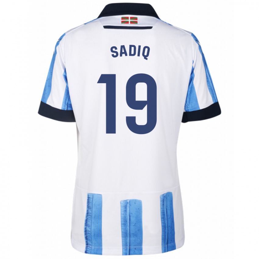 Børn Umar Sadiq #19 Blå Hvid Hjemmebane Spillertrøjer 2023/24 Trøje T-Shirt