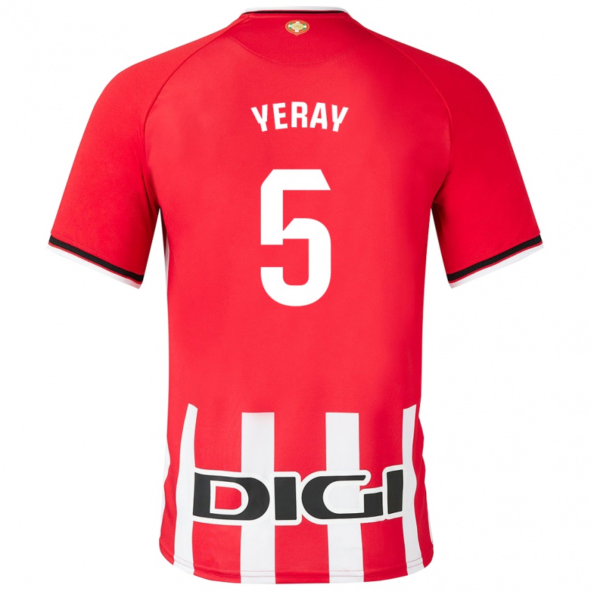 Børn Yeray Álvarez #5 Rød Hjemmebane Spillertrøjer 2023/24 Trøje T-Shirt