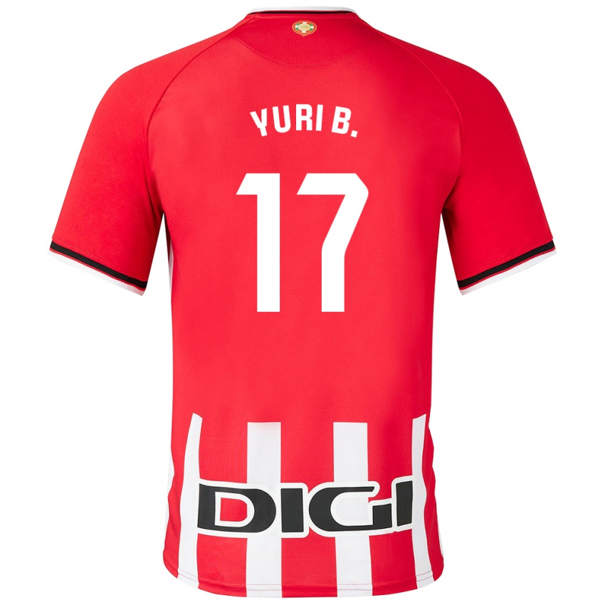 Børn Yuri Berchiche #17 Rød Hjemmebane Spillertrøjer 2023/24 Trøje T-Shirt