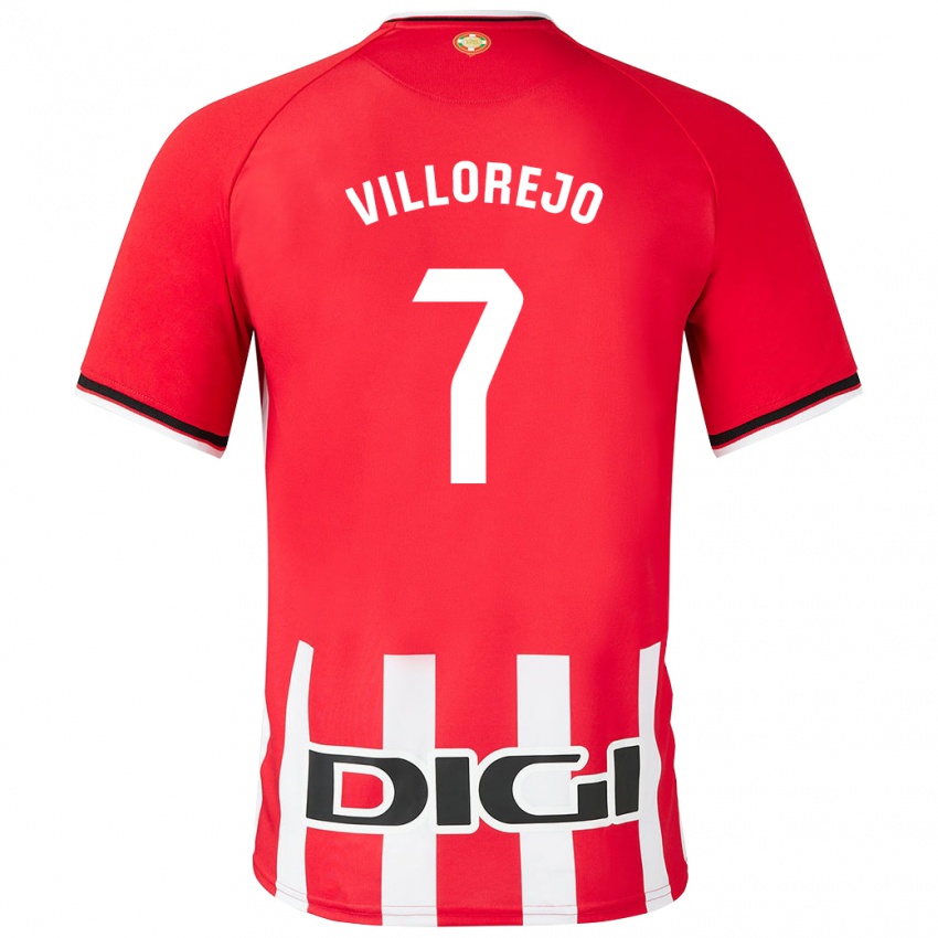 Børn Ardaitz Villorejo #7 Rød Hjemmebane Spillertrøjer 2023/24 Trøje T-Shirt