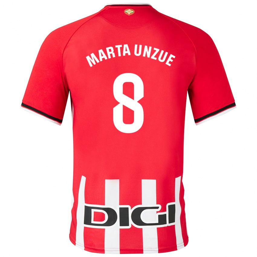 Børn Marta Unzué Urdániz #8 Rød Hjemmebane Spillertrøjer 2023/24 Trøje T-Shirt