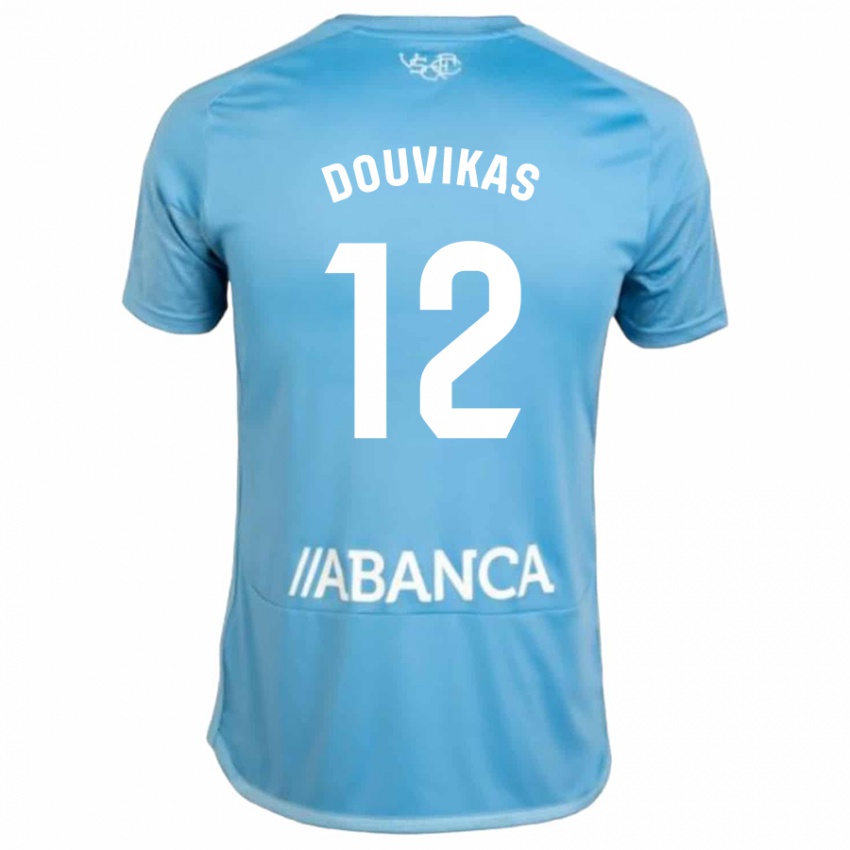 Børn Anastasios Douvikas #12 Blå Hjemmebane Spillertrøjer 2023/24 Trøje T-Shirt