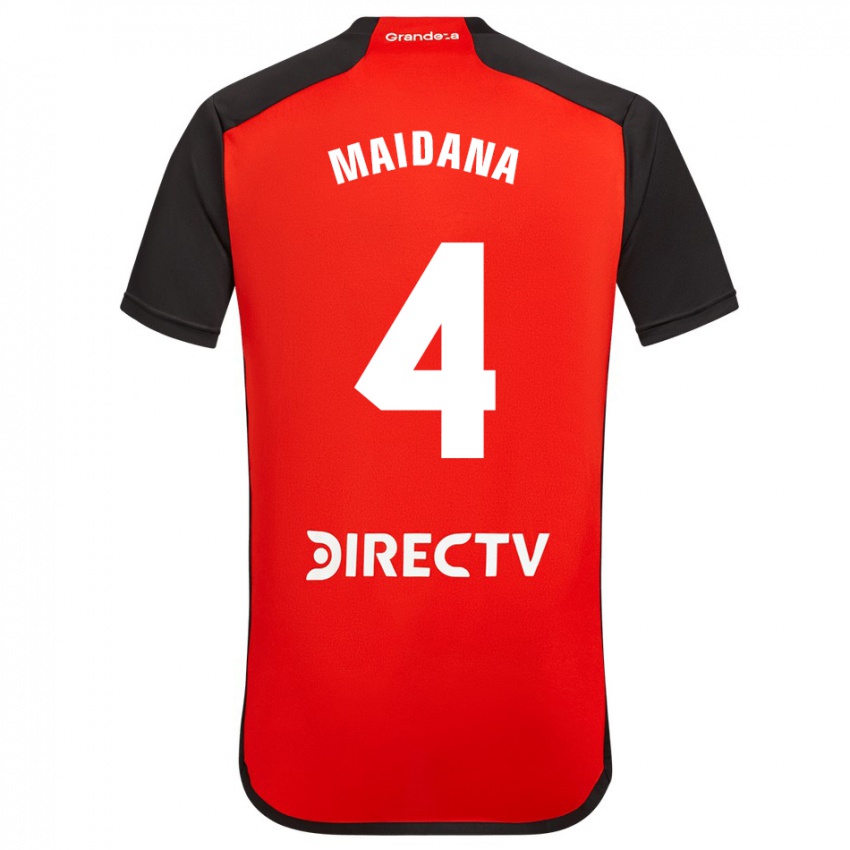 Børn Jonatan Maidana #4 Rød Udebane Spillertrøjer 2023/24 Trøje T-Shirt