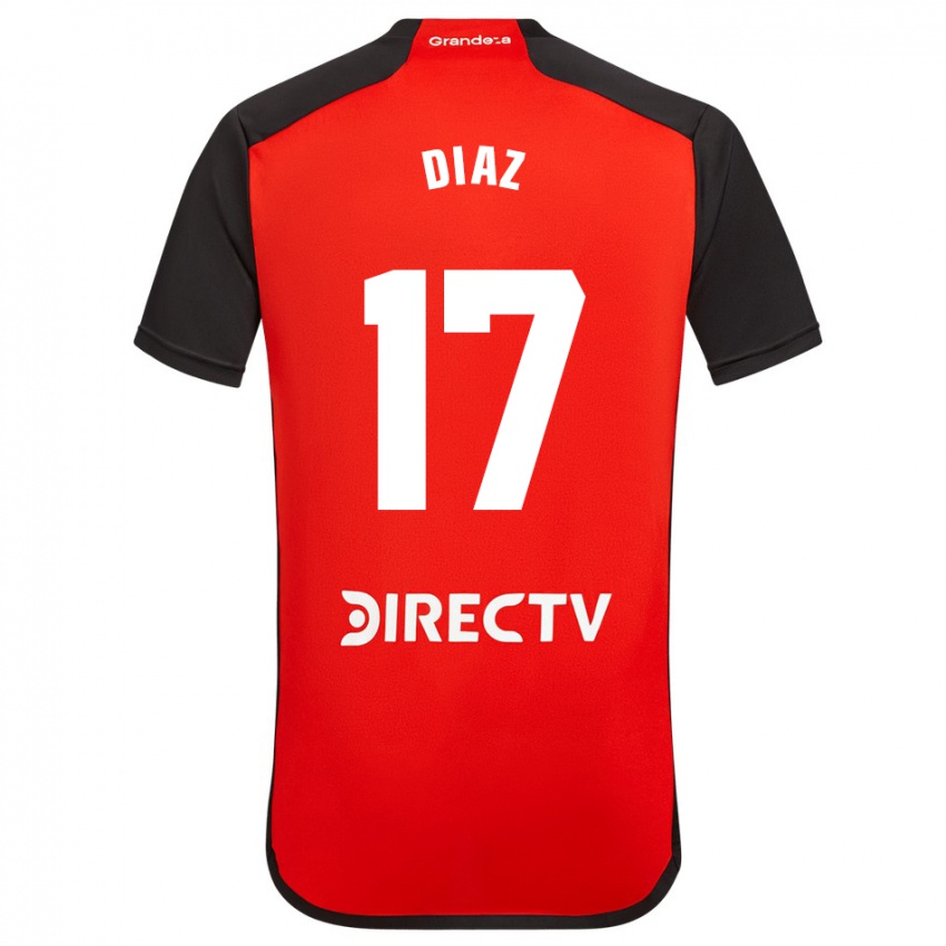 Børn Paulo Diaz #17 Rød Udebane Spillertrøjer 2023/24 Trøje T-Shirt