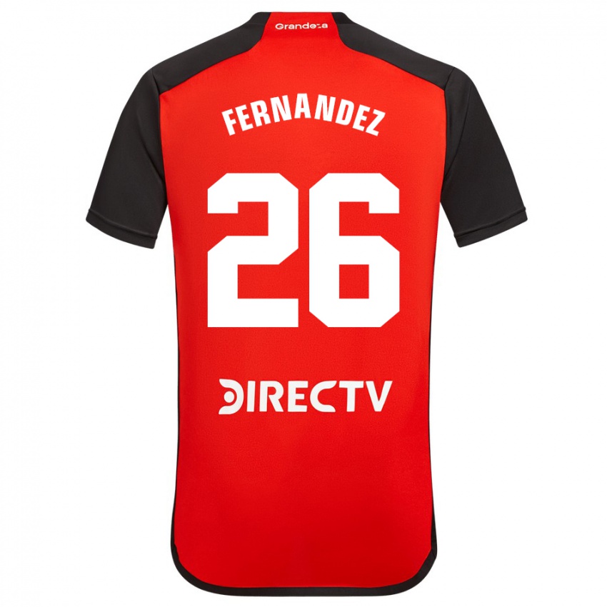 Børn Nacho Fernández #26 Rød Udebane Spillertrøjer 2023/24 Trøje T-Shirt