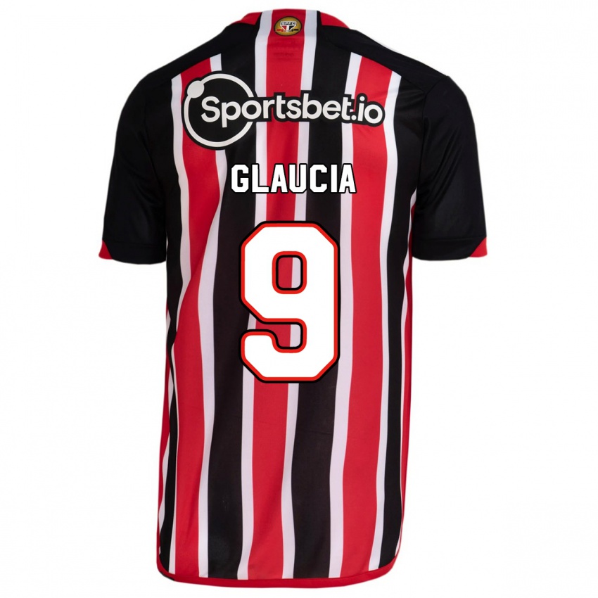 Børn Glaucia #9 Blå Rød Udebane Spillertrøjer 2023/24 Trøje T-Shirt
