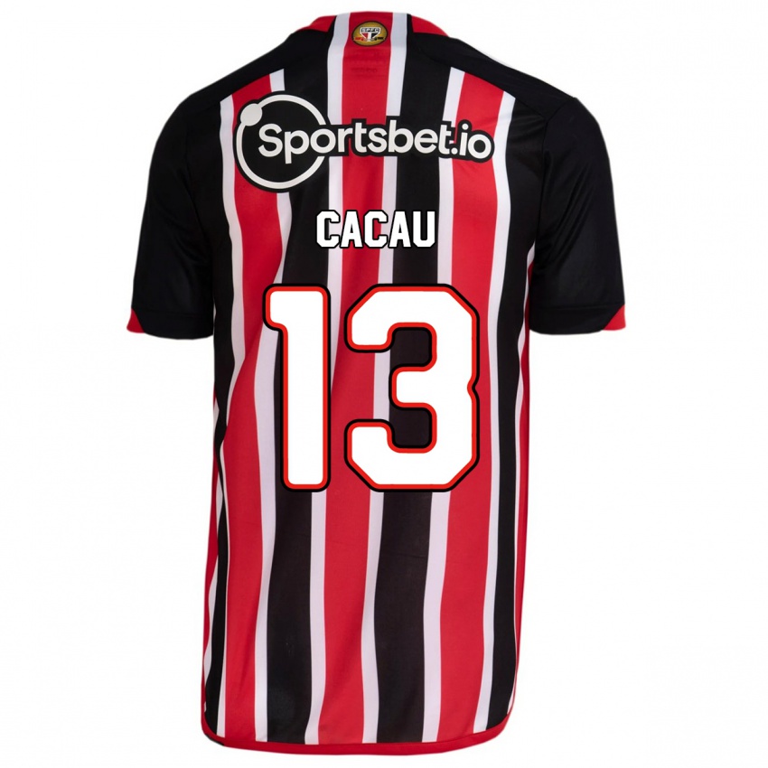 Børn Cacau #13 Blå Rød Udebane Spillertrøjer 2023/24 Trøje T-Shirt