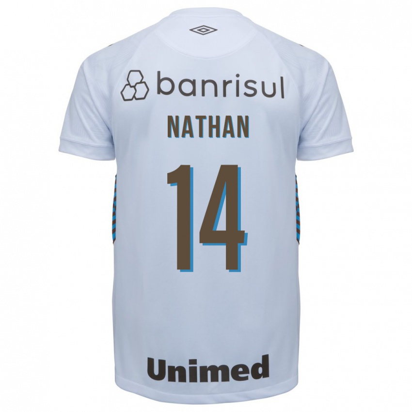 Børn Nathan #14 Hvid Udebane Spillertrøjer 2023/24 Trøje T-Shirt