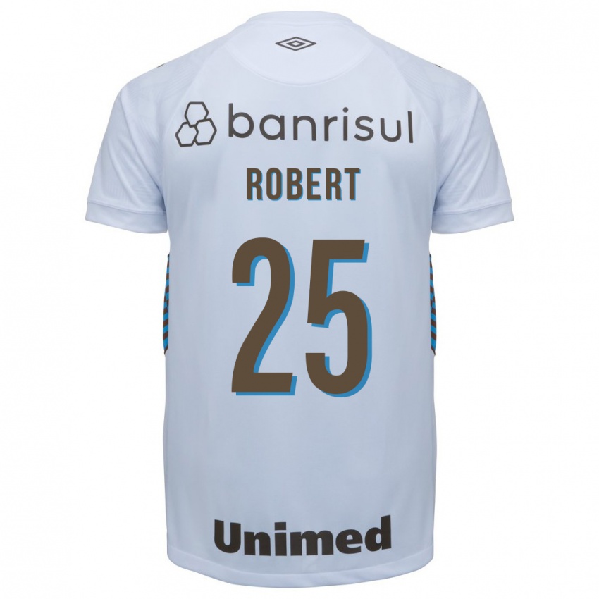 Børn Jhonata Robert #25 Hvid Udebane Spillertrøjer 2023/24 Trøje T-Shirt