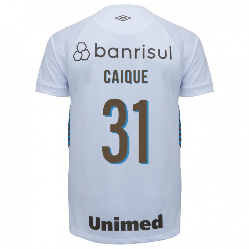 Børn Caíque #31 Hvid Udebane Spillertrøjer 2023/24 Trøje T-Shirt
