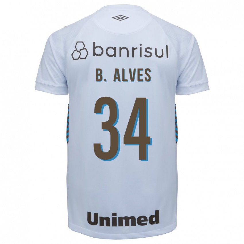Børn Bruno Alves #34 Hvid Udebane Spillertrøjer 2023/24 Trøje T-Shirt