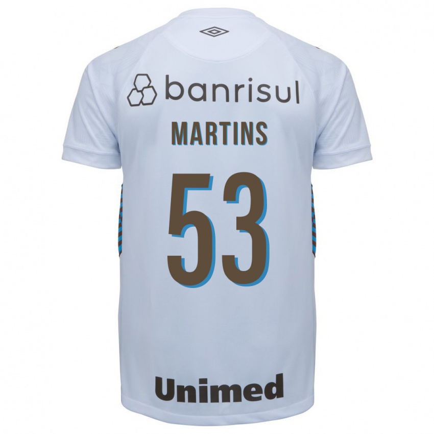 Børn Gustavo Martins #53 Hvid Udebane Spillertrøjer 2023/24 Trøje T-Shirt