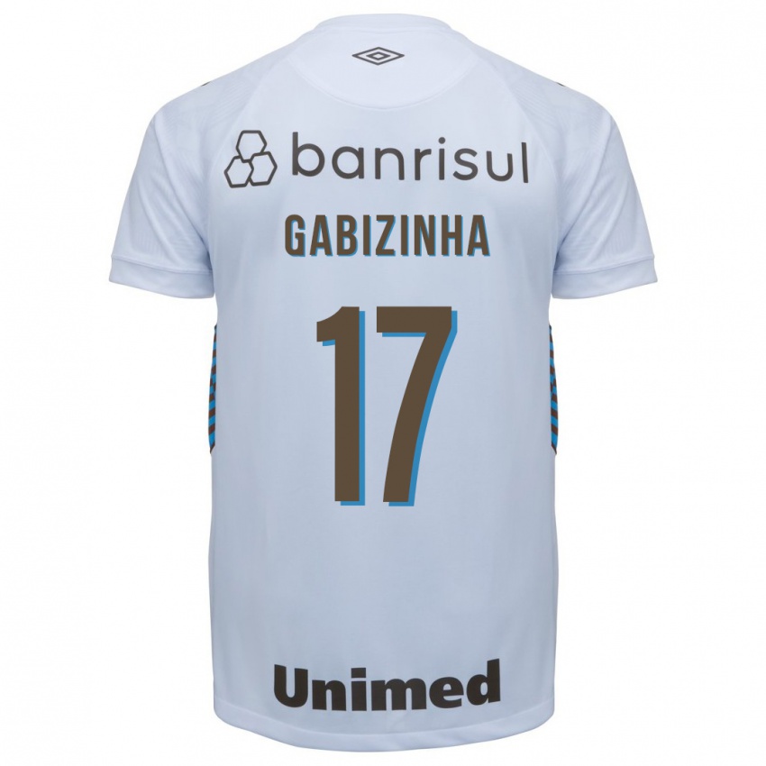 Børn Gabizinha #17 Hvid Udebane Spillertrøjer 2023/24 Trøje T-Shirt