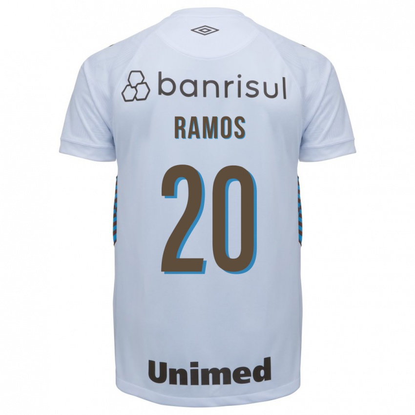 Børn Mónica Ramos #20 Hvid Udebane Spillertrøjer 2023/24 Trøje T-Shirt
