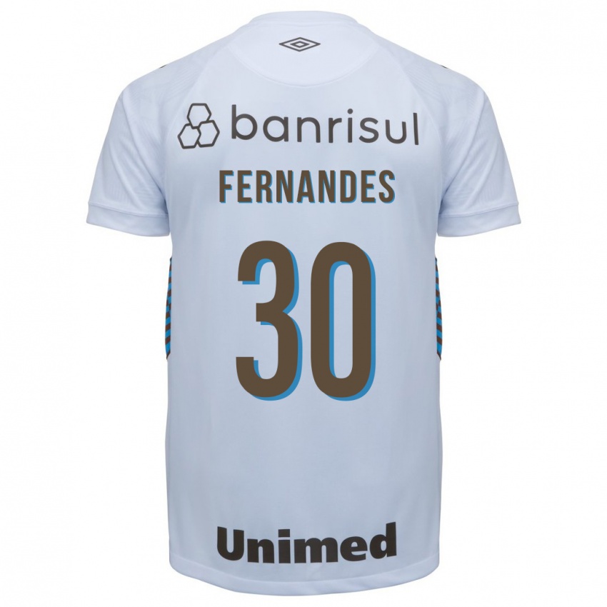 Børn Raquel Fernandes #30 Hvid Udebane Spillertrøjer 2023/24 Trøje T-Shirt
